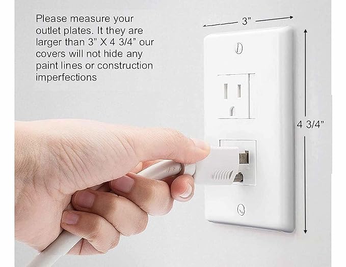 6-Pack Safety Innovations Self-closing (2 Screw) Decora Outlet Covers- An Alternative To Wall Socket Plugs for Child Proofing Outlets (White)