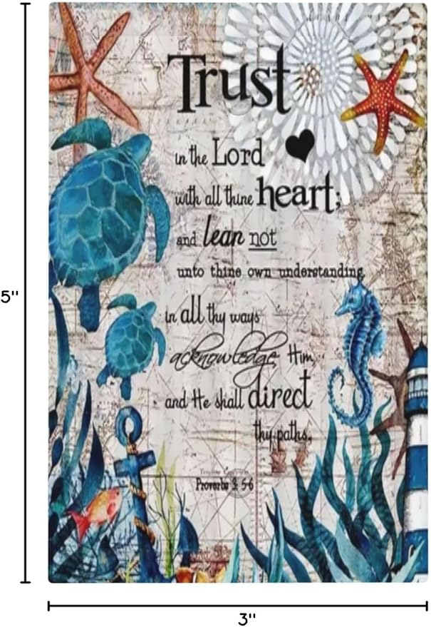 Nautical Sea Ocean Turtle Seahorse 1 Gang No Device Wall Plate Decorative Blank Light Switch Cover Switchplate Electrical Faceplate for Bathroom Home Bedroom Art Decor