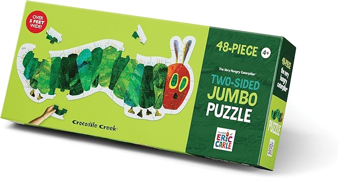 Crocodile Creek Above + Below 48-Piece Jigsaw Floor Puzzle - Fun Floor Puzzles for Kids Ages 4-8, Jumbo The Very Hungry Caterpillar