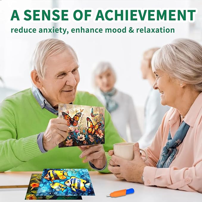 25 Pack Dementia Products for Elderly Reusable Water Doodle Coloring Set for Seniors Dementia Activities Animals Water Painting Toys for Alzheimer's Painting Gifts for Nursing Home Patients