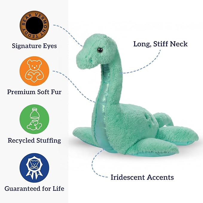 Vermont Teddy Bear Giant Dinosaur Stuffed Animal | 42 Inch Dinosaur Plush Toy | 3.5 Foot Jumbo Dino for Kids and Adults | Hand Finished in Vermont USA