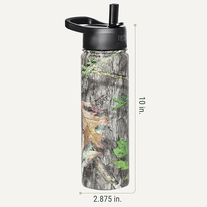 Wildkin Mossy Oak 22oz Kids Water Bottle – Leakproof, Vacuum-Insulated, Durable, Easy-Clean - Obsession
