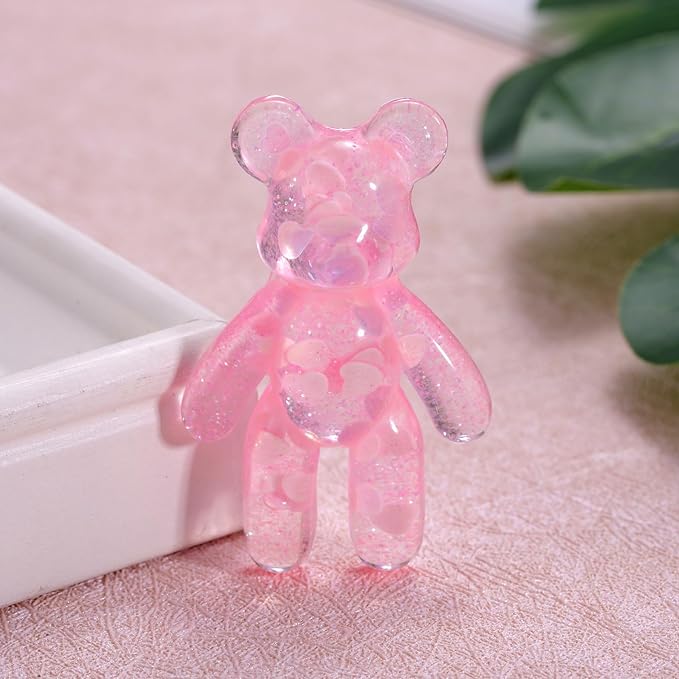 Aesnefe Pocket Worry Bear Hug, Anxiety Relief Keepsake, Mental Health Encouragement Gift, Emotional Support Token, Stress Comfort Gift for Adults, Pink