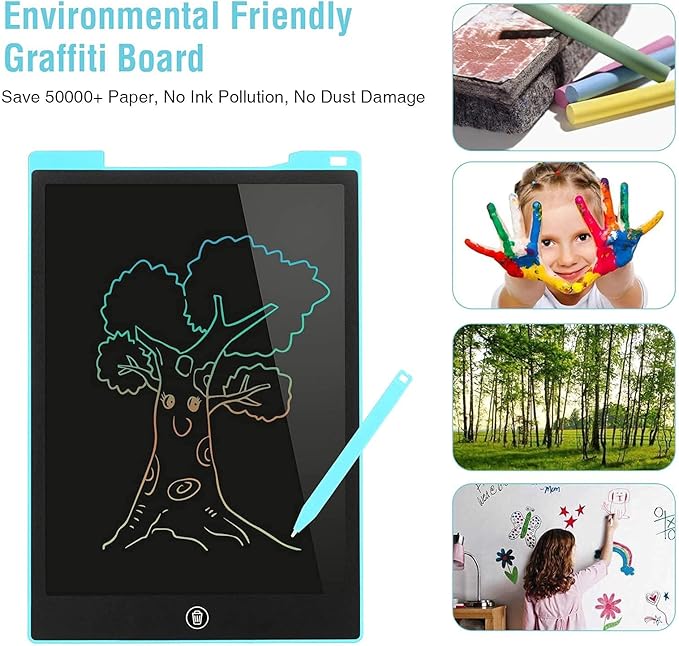 EooCoo Toys for Ages 3-8, 12 Inch LCD Writing Tablet 2 Pack, Todder Kids Easter Gifts, Electronic Drawing Board, Kids Drawing Pad, Birthday Gifts for Boys & Girls, Kids Travel Essential - 12 Inch