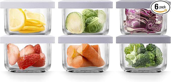 Comotomo 'Smart Vent' Baby Food Container, Gray Set of 6