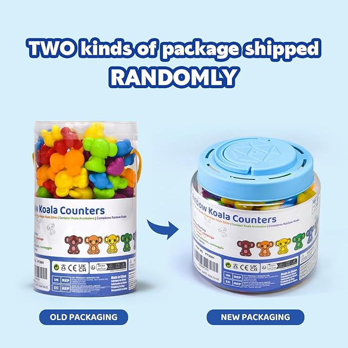 Pairez Toys Counting Toys for Toddlers, 60 Rainbow Koala Counters w/Sorting Bowls, Color Sorting, Counting & Math Manipulatives, Preschool Homeschool & Classroom Early Learning Supplies