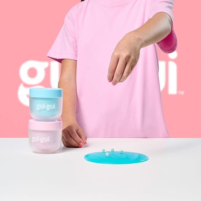 GUI GUI Slime Kit for Kids - Scented Shimmer Deluxe Duo Pack, Iridescent Slime for Kids, 5 Step DIY Process to Customize Your Ultimate Glow-Up, Resealable and Reusable Container, ASMR Experience