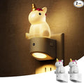 L LOHAS LED Plug-in Night Light for Kids, Cute Color Changing LED Night Light with Dusk to Dawn Sensor, Christmas, Birthday Gift Nightlight for Girls & Kids, Room Decor