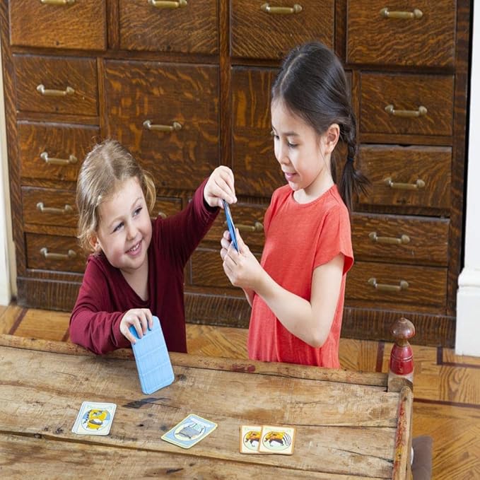 eeBoo Animal Old Maid Playing Card Game - 50 Animal Themed Cards, Classic Matching Card Game, Durable Oversized Cards, Screen-Free Fun, Ages 5+