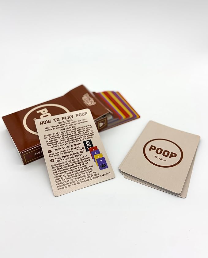 Breaking Games Poop The Game - Hilarious and Family-Friendly Card Game for Kids Ages 6 and Up - Perfect for Game Night and Parties - 2-5 Players - New Edition!