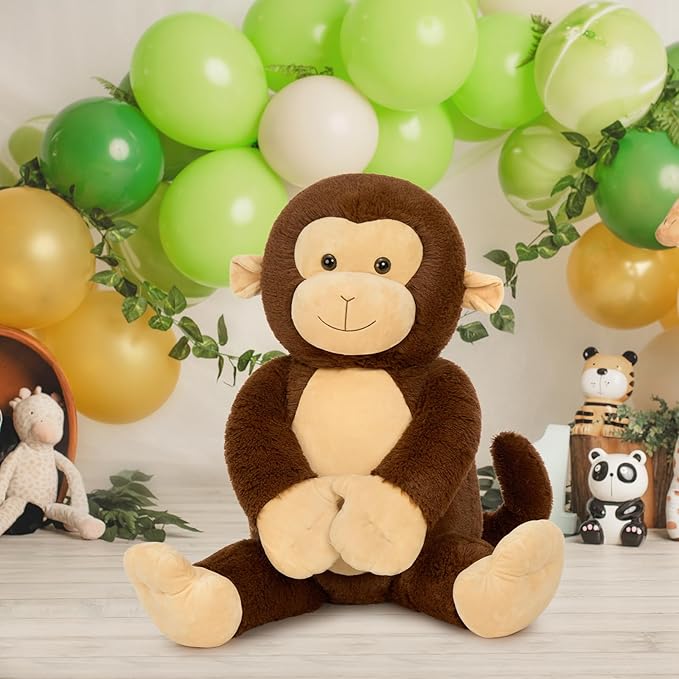 BENINY 30" Giant Plush Monkey - Super Soft & Huggable Stuffed Animal, Cuddly Toy & Pillow for Kids & Adults, for Bedtime & Playtime