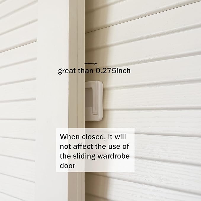 Sliding Closet Door Lock - 4pcs Kids Safety Lock for Sliding Closet Glass Window Door Easy To Installation and Protect For Your Child and Pets