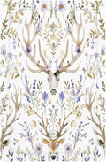 Light Switch Cover Plate Gothic Retro Floral Damask Elk Wild Flower 1 Gang No Device Blank Electrical Wall Plates Faceplate Decorative Switch Plate For Bed Room Living Room Decor
