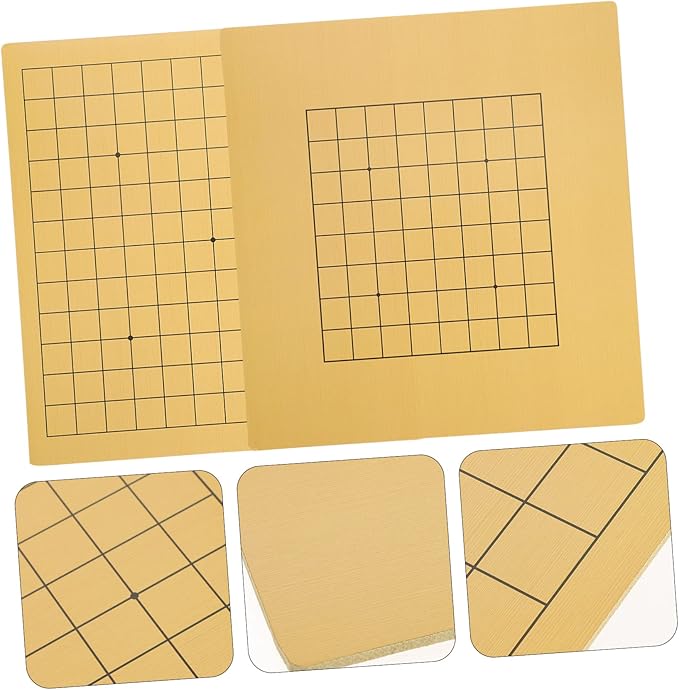 ERINGOGO Double-Sided Wooden Go Chess Board Set 2 PCS Portable Travel Chess Game for Boys and Girls and Adults Folding Go Chessboard for Fun Family Play