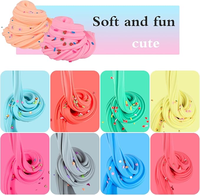 58-Pack Butter Slime Kit – Mini Slime Party Favors for Girls & Boys, Scented Bulk Slime Supplies for Kids, Soft & Non-Sticky Stress Relief Toy, Birthday Goodie Bag Stuffers