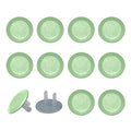 Pure Mint Green Color Outlet Covers (12 or 24 Pack) - Child Safety Electric Plug Protectors to Prevent Power Shock