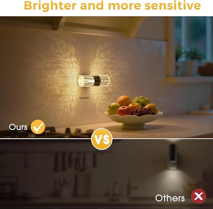 L LOHAS LED Night Light, Dimmable Night Lights Plug into Wall, 0-100LM Adjustable Brightness LED Night Light,Automatic Night Lights Plug in with Auto Light Sensor, for Bedroom Hallway Home Decor