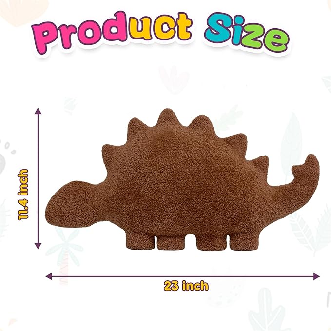 Andywoo Dino Chocolate Pillow Plush for Funny Birthday Gifts, Cute Funny Dinosaur Chocolate Stuffed Animals Toy for Boy and Girl, Dinosaur Gifts for Kids Teens and Adults (Kentrosaurus, Large)
