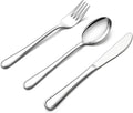 LIANYU 12-Piece Kids Silverware Set, Stainless Steel Toddler Utensils Flatware Set, Child Cutlery Tableware for 4, Include knives Forks Spoons, Mirror Finished, Dishwasher Safe