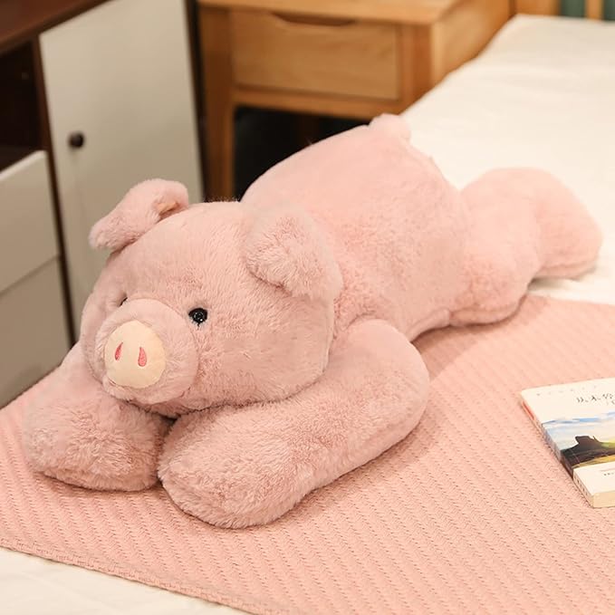 Weighted Stuffed Animals, 19.7" 3.3lbs Weighted Pig Stuffed Animal Toy Cute Pink Pig Plush Pillow Weighted Plush Animals Toy