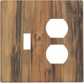 Wallplates Vintage Rustic Country Brown Wood 1 Toggle 1 Duplex Switch Plate Electrical Gfci Faceplate Decorative Light Switch Covers For Farmhouse Cabin Decor