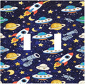 Decorative Light Switch Cover Plate Space-themed Rocket Spaceship 2 Gang Outlet Covers Double Toggle Wall Plates for Electrical Switch Plate Covers Faceplate for Children's Room Decor