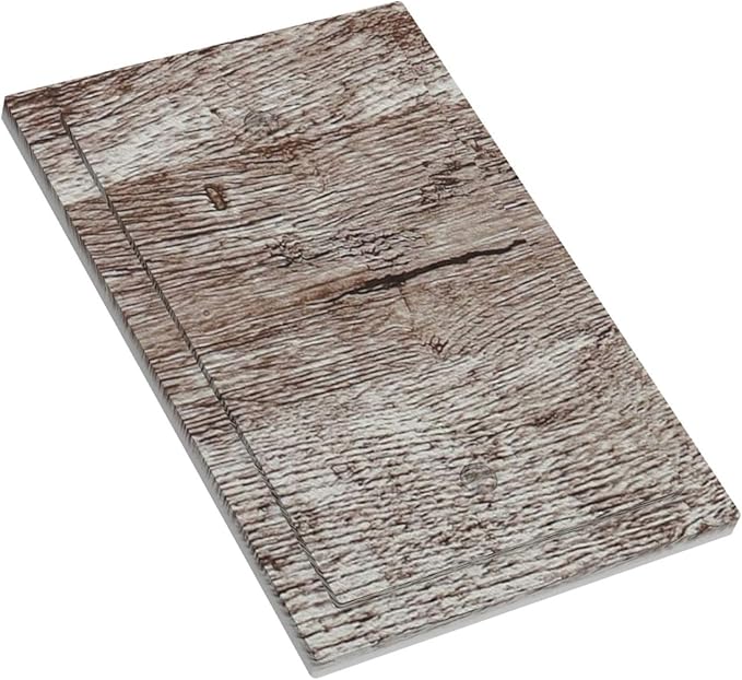Light Switch Cover Plate Rustic Dark Grey Wood Plank Vintage Texture 1 Gang Blank No Device Decorative Outlet Covers Electrical Wall Plate Switchplate for Farmhouse Home Decor