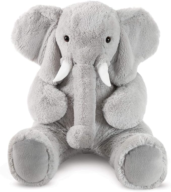 Vermont Teddy Bear Giant Elephant Stuffed Animal | 4 Foot Elephant Plush Toy and Emotional Support Plush for Kids and Adults | Crafted in the USA