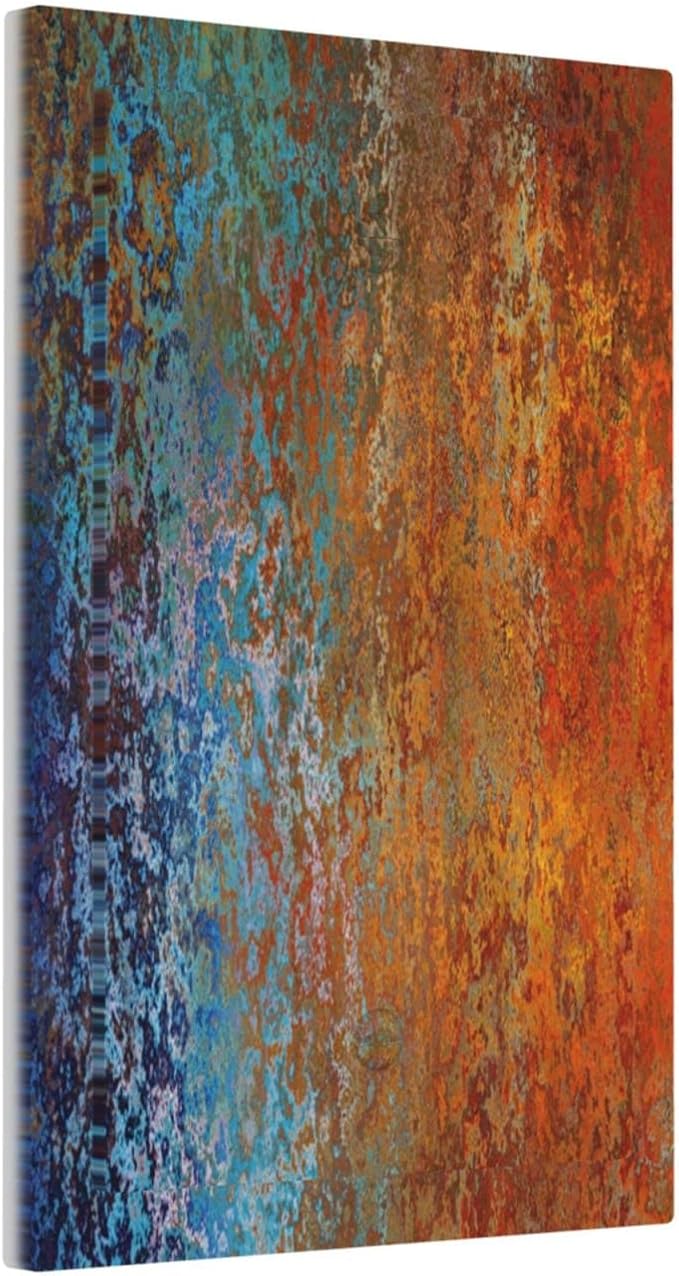 Red/Celestial Blue Rust Colorful Metal Rusty Light Switch Cover Single Blank Wall Plates Decorative No Device Faceplate for Bathroom Bedroom Home Decorate
