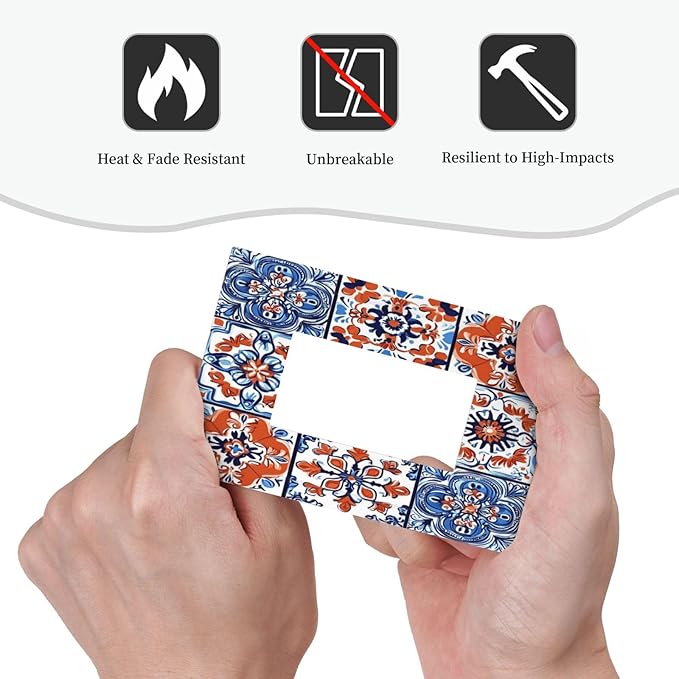 Decorative Outlet Covers Colorful Talavera Mexican Tile 1 Gang Single Rocker Light Switch Cover Plate Wall Plates Gfci Faceplate For Bathroom Kitchen Decor