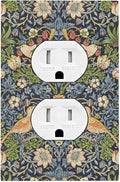 Outlet Covers Morris Strawberry Thrush Birds Colorful Plants 1 Gang Duplex Light Switch Cover Decorative Switch Plates Electrical Receptacle Faceplate Wall Plate For Bed Room Living Room