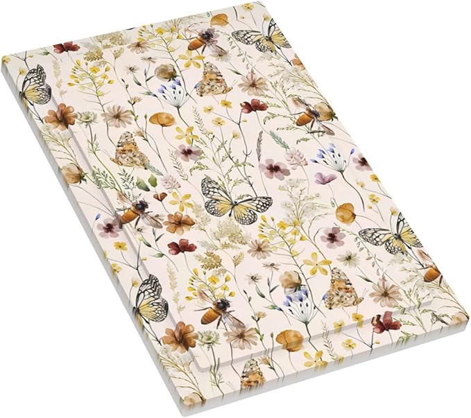 Vintage Butterflies Single Blank Wall Plates Decorative Colorful Wildflower No Device Faceplate Cute Bees Light Switch Cover Art Panel Beige Flower Leaves Dimmer Decor for Bedroom Kidroom Bathroom