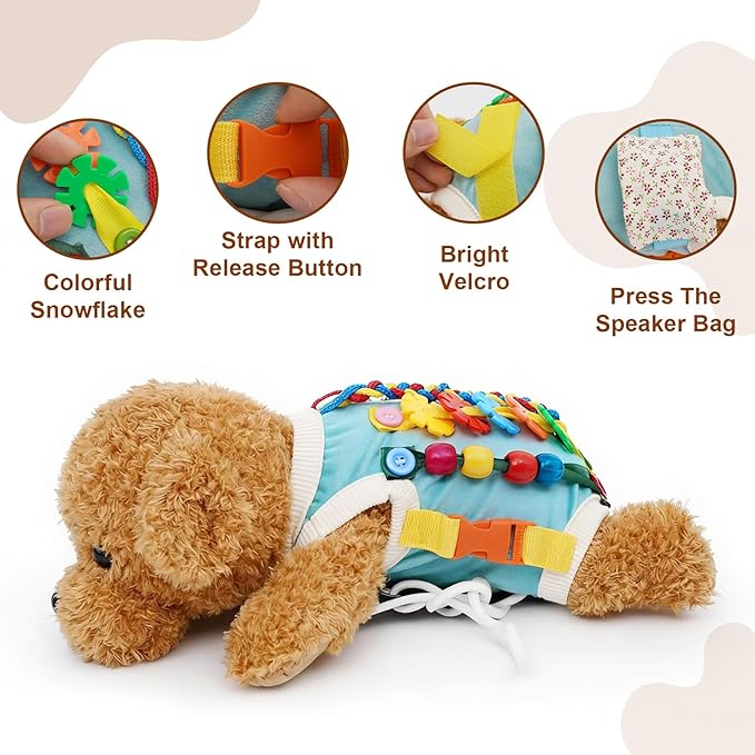 Fidget Sensory Blanket for Dementia Alzheimer’s Elderly Adults - Anxiety Relief Activity Mat, Calming Touch Therapy for Seniors, Adult Fidget Toys for Restlessness and Cognitive Engagement