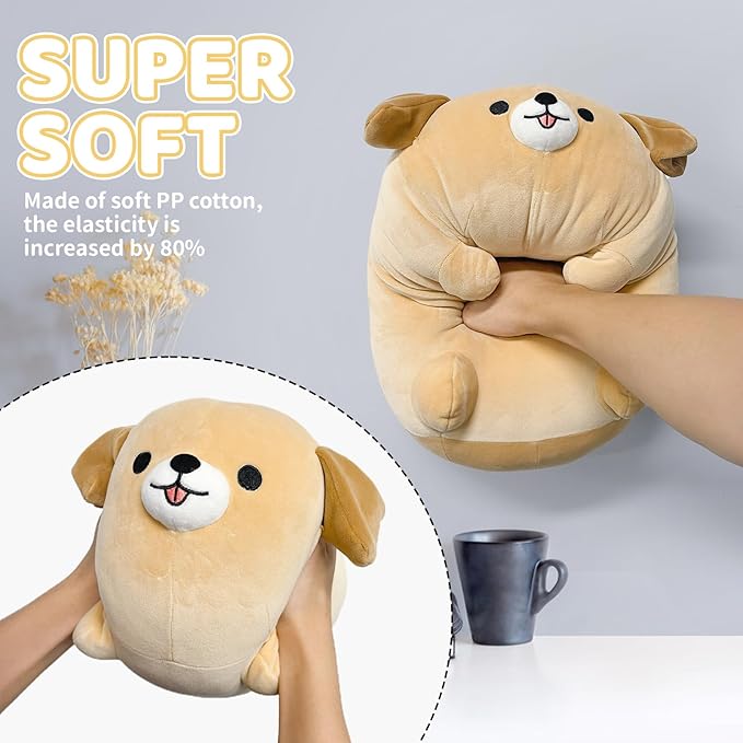 Dog Plush Pillow,15Inch Cute Big Dogs Stuffed Animal Toy,Labradoodle Plushies Doll Toy Gift for Kids Girlfriend,Boys