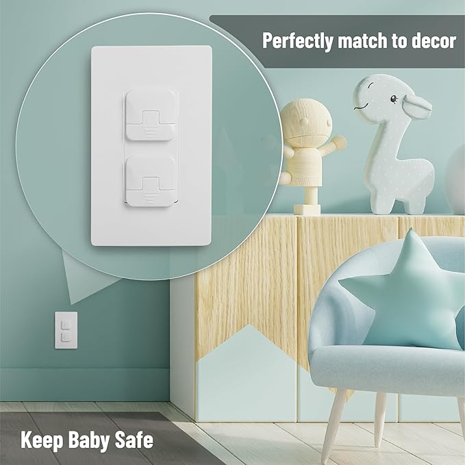 Bates- Outlet Covers Child Proof, 50 Pack, White, 3 Prong Outlet Covers