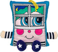 Window Rattler Plush - 2-in-1 Toy & Pillow, 80's Nostalgic Plush Pal Reimagined, Stuffed Rectangular Character, Cozy Nap & Play Design
