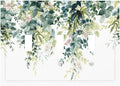 Colorful Plant Flower Sage Eucalyptus Leaves Decorative Switch Plates 3 Gang Wall Plate Triple Toggle Light Switch Cover Faceplate Electrical Wall Panels for Bedroom Living Room Decor