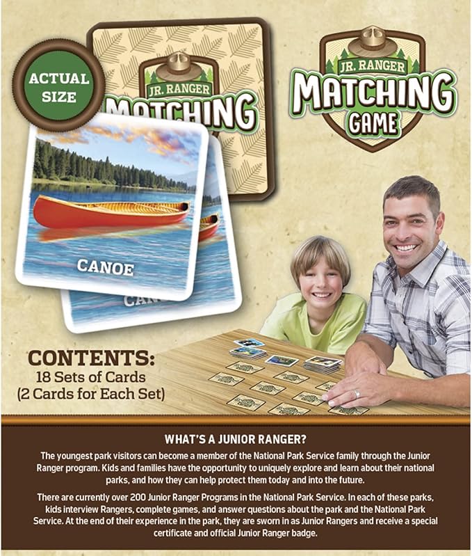 MasterPieces Kids Games - Jr Ranger Matching Game - Game for Kids and Family - Laugh and Learn