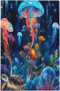 Jellyfish Sea Turtle Fantasy Ocean Coral Underwater World Light Switch Cover Plate 1 Gang No Device Blank Electrical Wall Plates Faceplate Decorative Switch Plate for Nursery Kids Room Decor