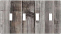 Light Switch Covers Vintage Brown Gray Wood Texture Quad Toggle Electrical Faceplate 4 Gang Wall Plate Decorative Switch Plates For Farmhouse Cabin Decor
