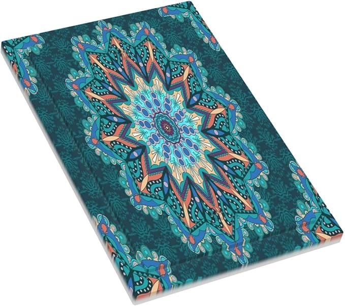 Light Switch Cover Plate Boho Hippie Colorful Mandala Wall Plate Cover 1 Gang Blank No Device Decorative Outlet Covers Electrical Switchplate for Bathroom Home Decor