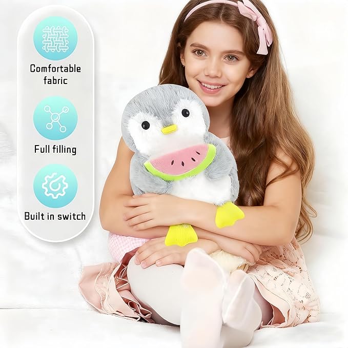 rytopt Breathing Stuffed Animal, Upgraded Version, No Breathing Movement in Its Abdomen, 4 Gear Adjustment, Volume Control, with Music & Lights