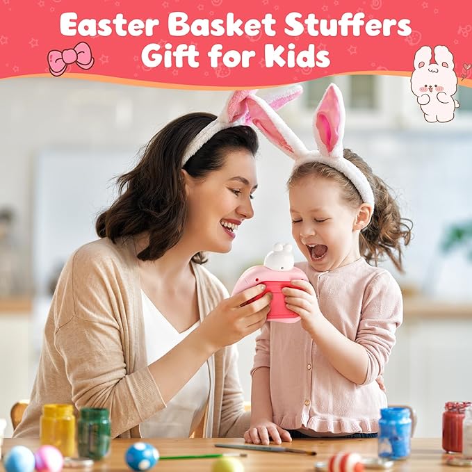 Easter Bunny Pop Game Light Up Fidget Toy for Kids Ages 3-12,Handheld Fast Push Game Rabbit Console Toys for Girls Boys,Sensory Gifts for Kids with Autism Easter Basket Stuffers Fillers