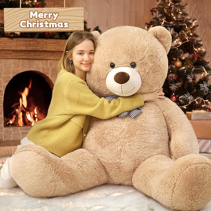 Toys Studio 5ft Giant Teddy Bear Large Stuffed Bear for Kids, 59 inch Plush Bear Stuffed Animal Lifesize Bear for Baby Shower Decoration Christmas Valentine's Day for Girlfriend, Cream