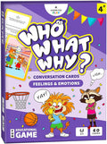 Clever Fox Play Who What Why Feelings & Emotions Conversation Cards for Kids – Social Skills & Emotional Regulation Learning Activity – Flash Card Therapy Game – SEL Tool for Kids & Toddlers Ages 4+