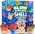EPUMP Shell Painting Kit for Kids - Glow in The Dark Arts and Crafts Supplies Kits for Girls Boys - Kids Activities Creative Art Set Birthday Gifts DIY Paint Toys for Age 6 7 8 9 10 11 12 Years Old