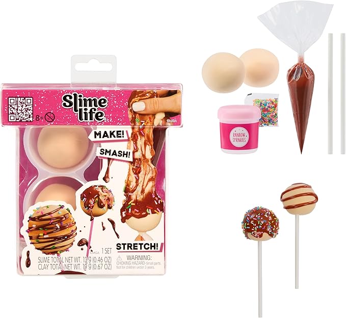 Cake Pop DIY Slime Kit - Unboxing Ingredients to Make, Smash, and Stretch Your Food Slime, Ages 8+