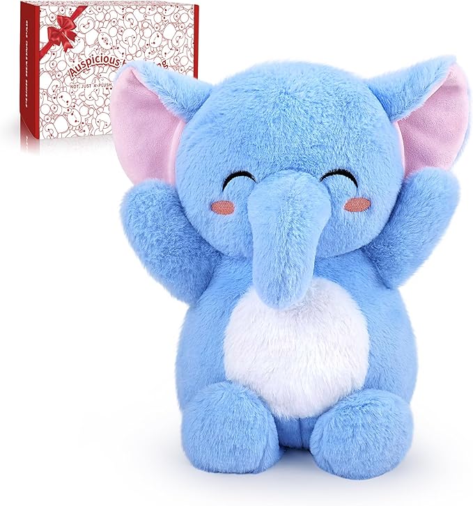 Elephant Microwavable Heating Pad-1.2lb Heating Pads for Cramps &Period Pain Relief for Women & Kids,Soft Pillow Plush Toy,Heatable Stuffed Animals, Bedtime Gift for Women Kids Stuffed Animals