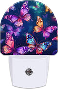 Magic Glowing Butterflies Night Light for Kids,Colorful Flying Butterfly Plug in Night Light with Dusk to Dawn Sensor, 0.5w Energy Saving Nightlight for Hallway Stairway Kitchen Bedroom