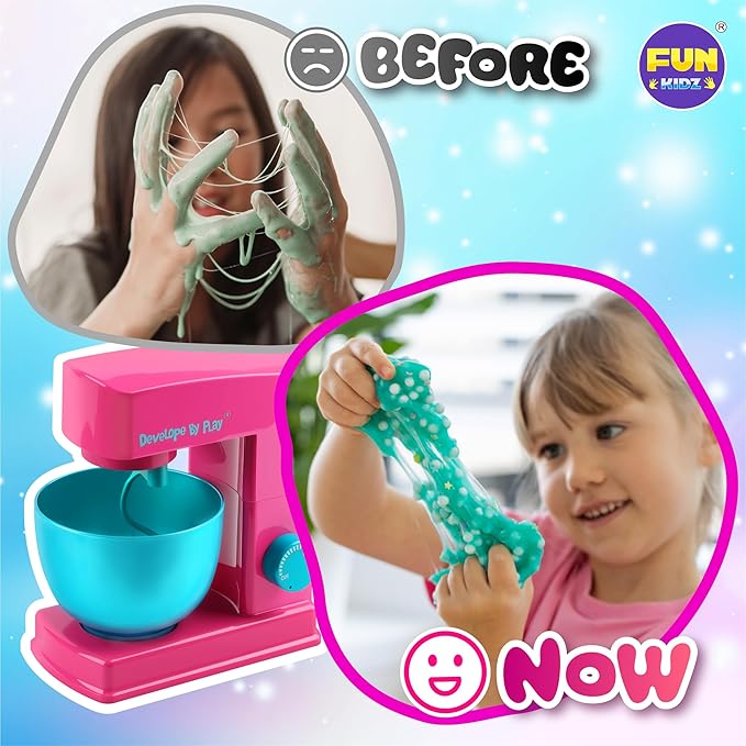 Electric Slime Mixer Machine Kit for Kids, FunKidz Twist Mixing Glue and Activator to Making Slime Automatic Craft Toy for Girls Ages 8-12 Boys Gifts